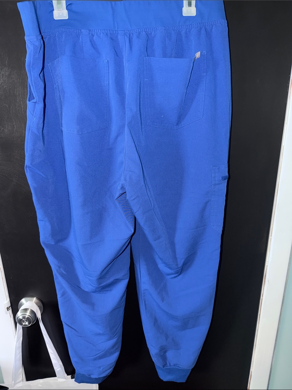 Women’s Blue Jogger Pants with Red Drawstring - Picture 2 of 4